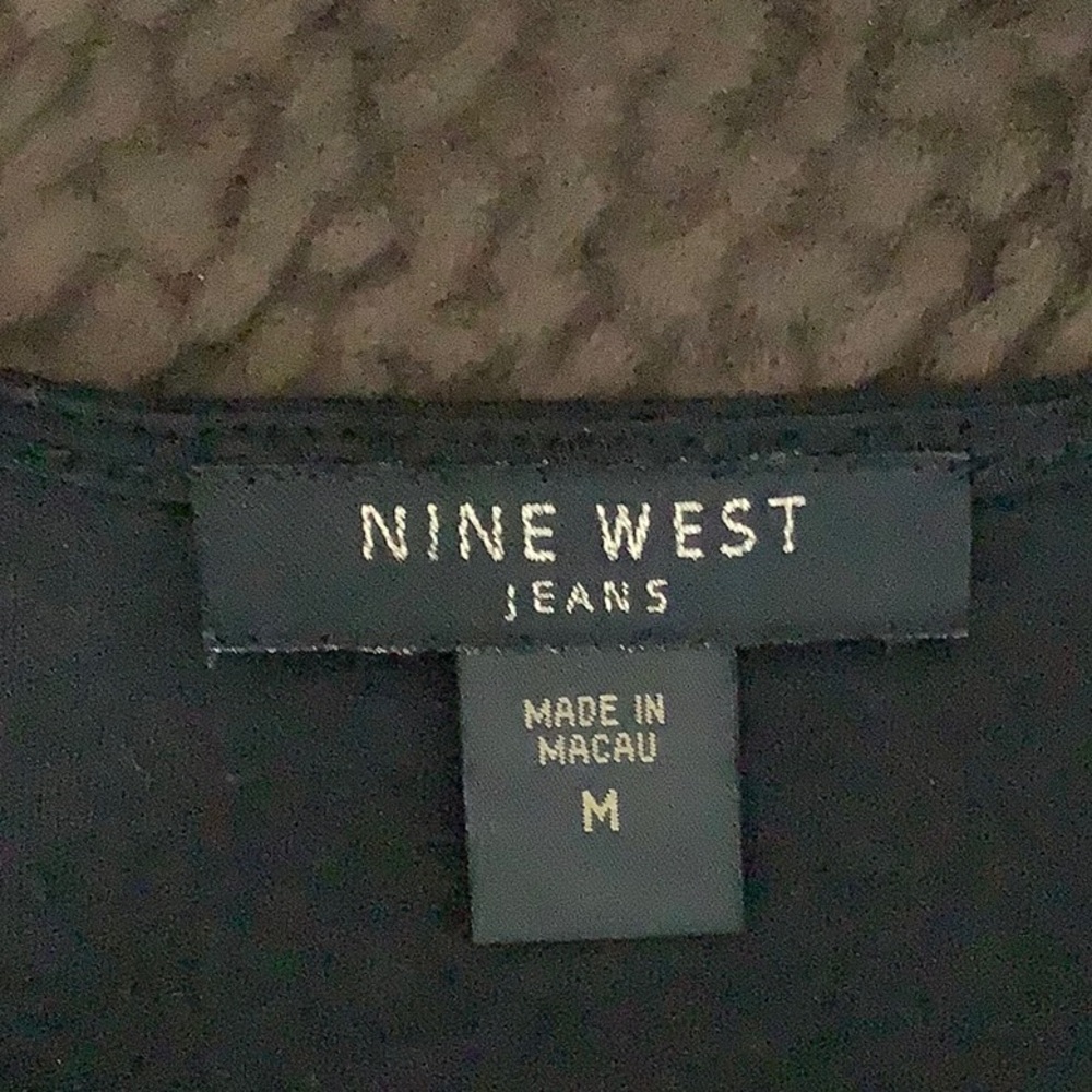 Nine West Black Ruched Ruffled Tunic, Size M - Picture 11 of 11